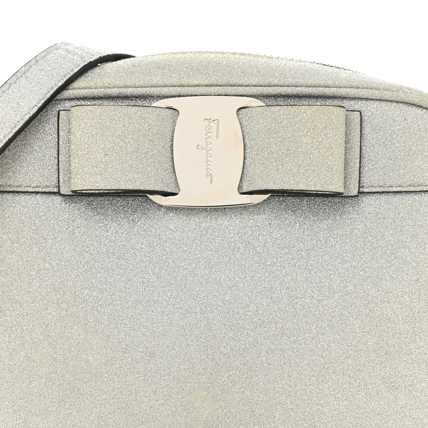 Salvatore Ferragamo Rainbow Glitter Vara Bow Camera Bag Silver 7 of 10