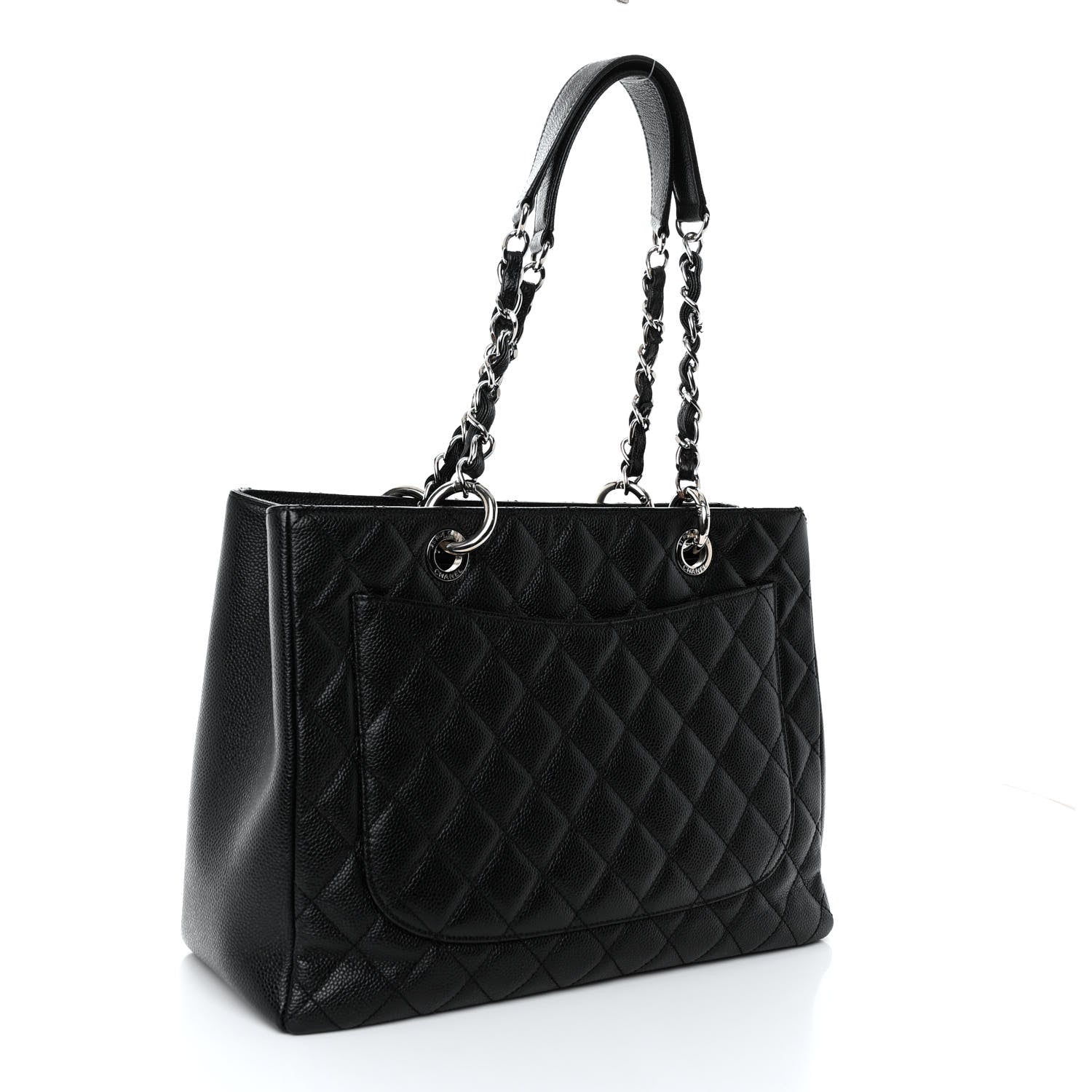 Chanel Caviar Quilted Grand Shopping Tote GST Black 3 of 9