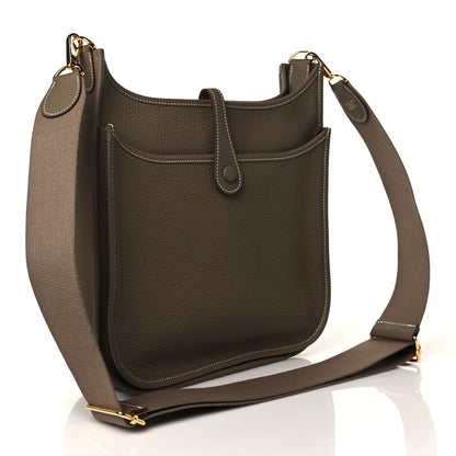 Hermes Taurillon Clemence Evelyne III PM Etoupe 3 of 11