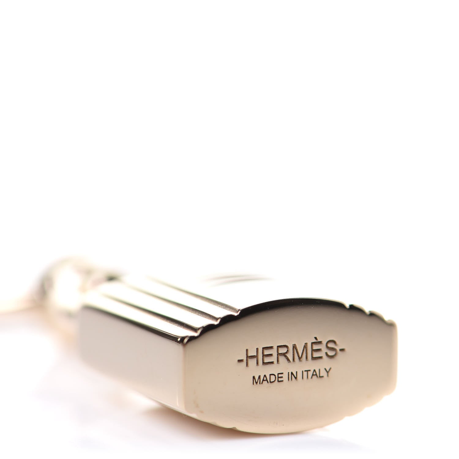 Hermes Permabrass Mini Loop Charms Cadenas Scarf Ring Gold 4 of 5
