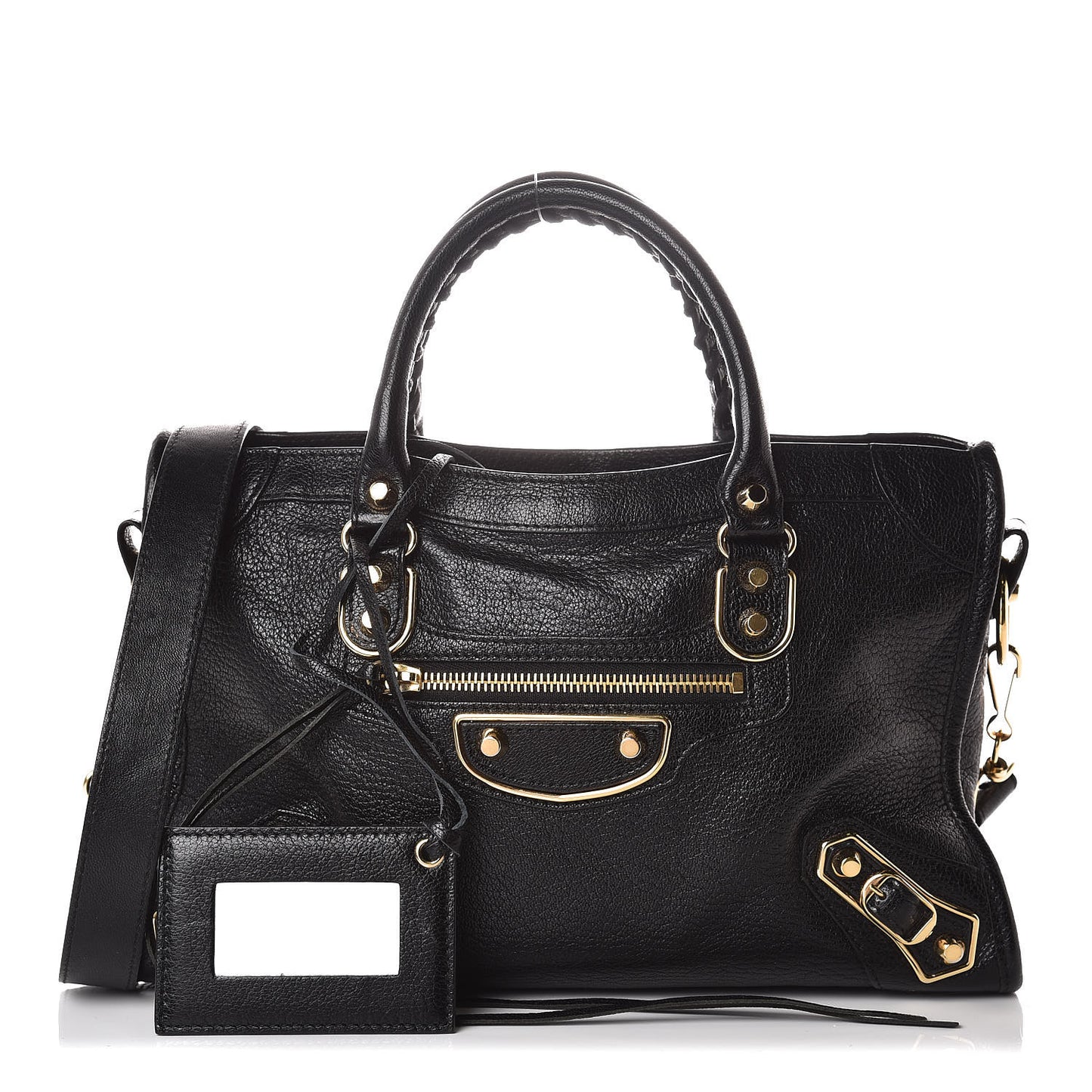 Chevre Gold Metallic Edge Hardware S City Black