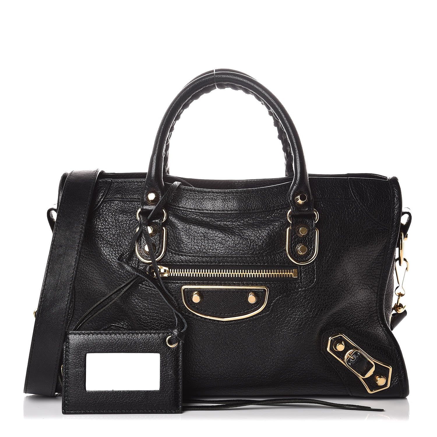 Balenciaga Chevre Gold Metallic Edge Hardware S City Black 1 of 12