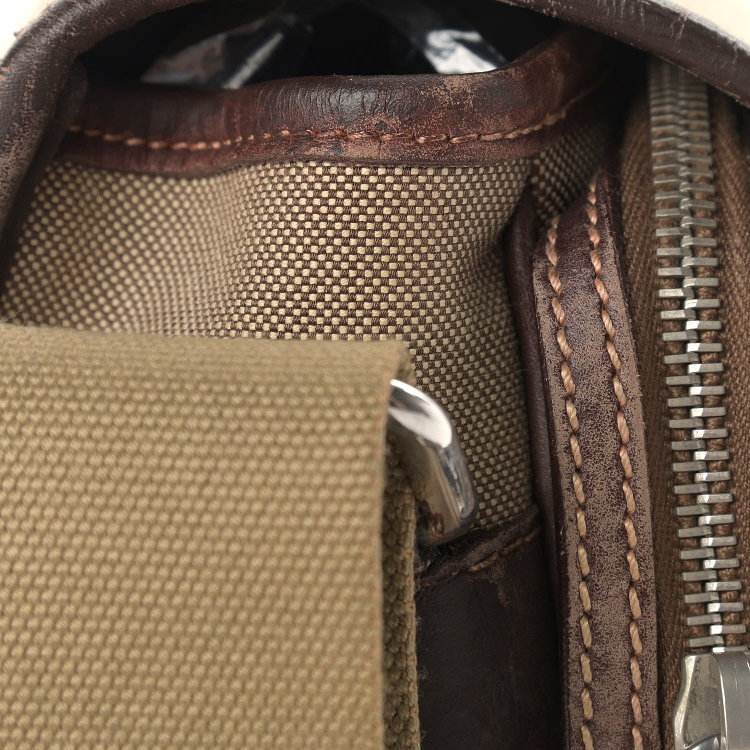 Prada Jacquard Logo Messenger Corda Moro 14 of 19