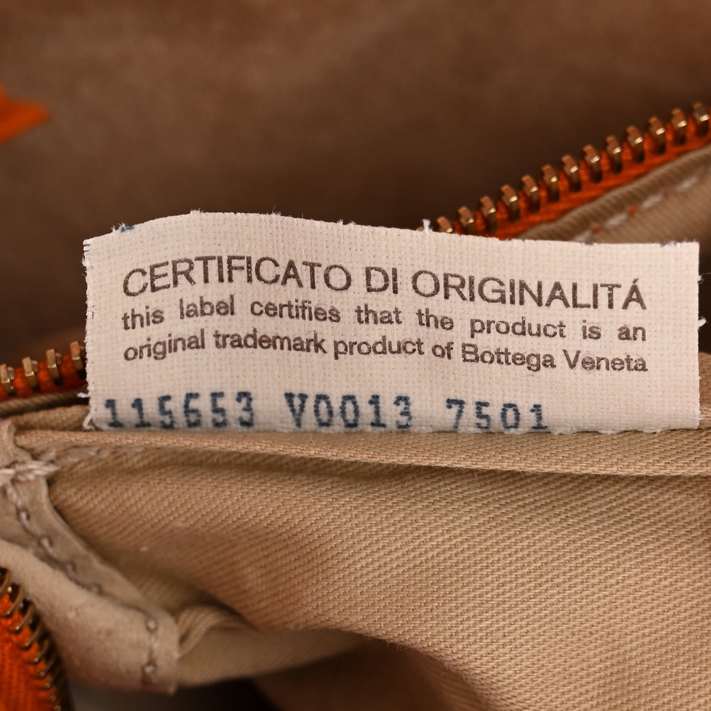 Nappa Intrecciato Medium Veneta Hobo Orange