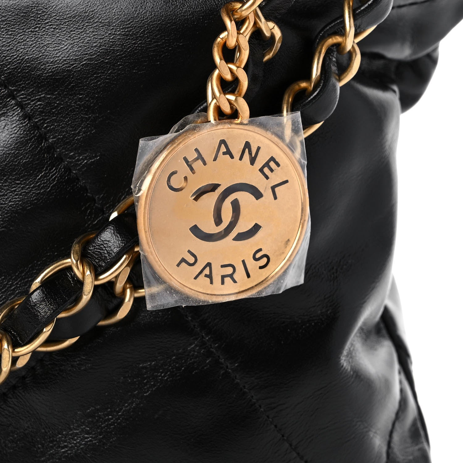 Chanel Shiny Calfskin Quilted Small Chanel 22 Black 11 of 12