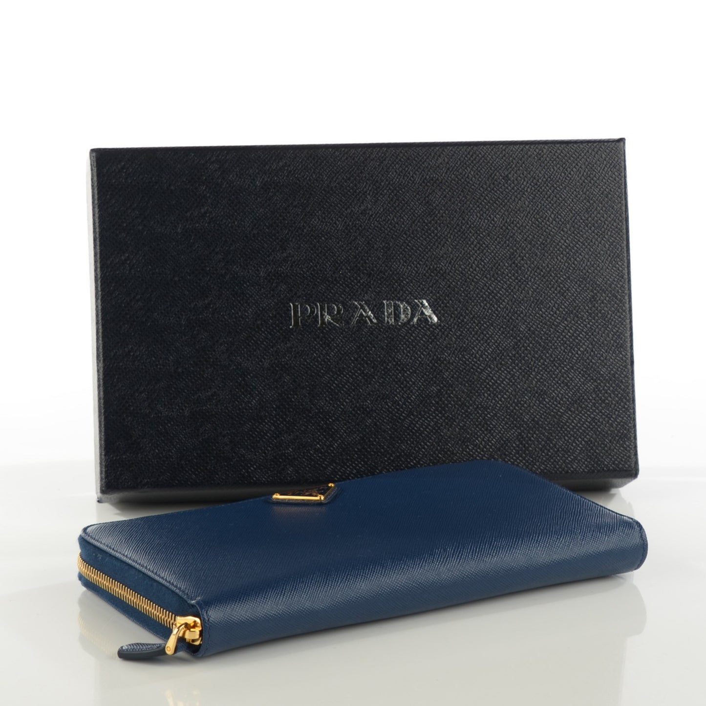 Saffiano Triangle Large Zip Around Travel Wallet Bleuette