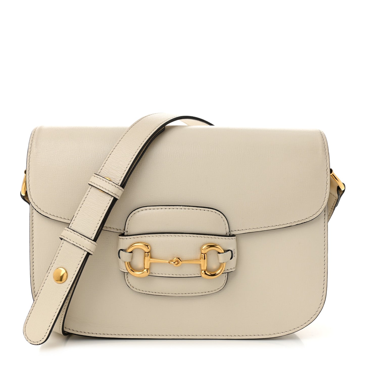 Azalea Calfskin Horsebit 1955 Shoulder Bag Mystic White