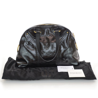 Saint Laurent Patent Large Muse Black 3 of 8