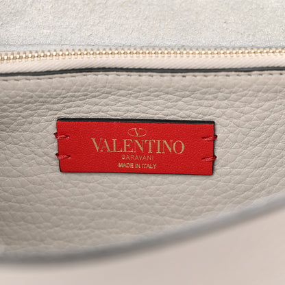 Valentino Garavani Pebbled Calfskin Rockstud Side Slip Crossbody Pastel Grey 6 of 12