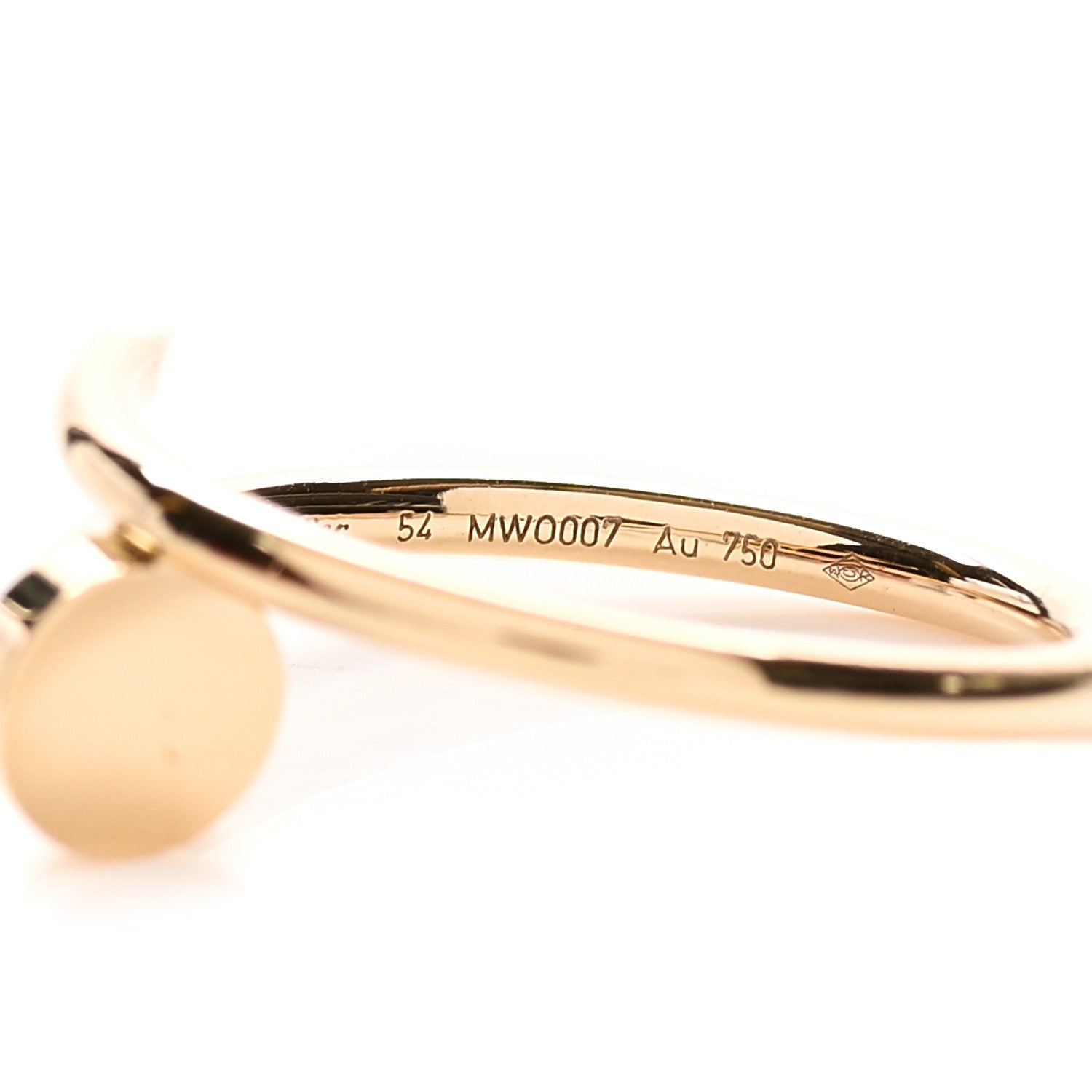 Cartier 18K Yellow Gold Small Juste Un Clou Ring 54 6.75 5 of 6