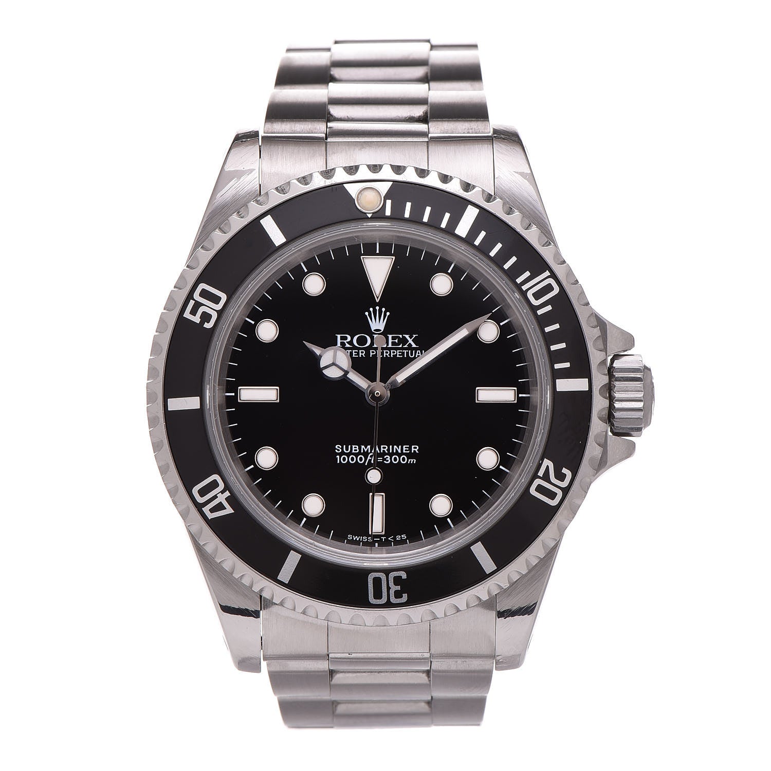 Rolex Stainless Steel 40mm Oyster Perpetual Submariner Watch Black 14060 1 of 6