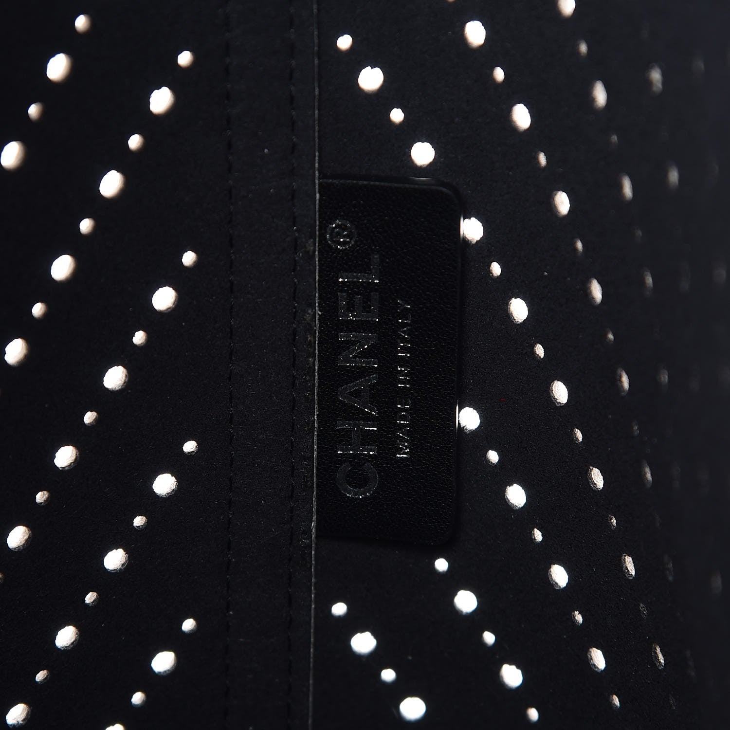 Chanel Perforated Grained Calfskin Large Shopping Tote White 7 of 8