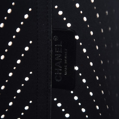 Chanel Perforated Grained Calfskin Large Shopping Tote White 7 of 8