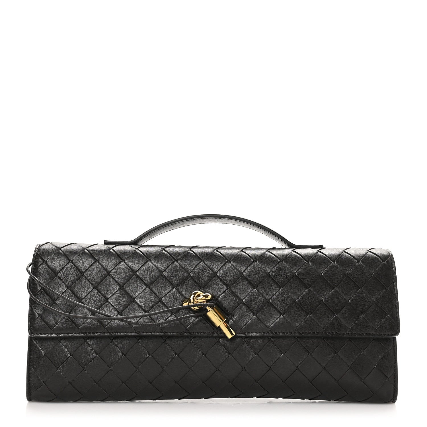 Bottega Veneta Nappa Intrecciato Long Andiamo Top Handle Clutch Fondant 1 of 7