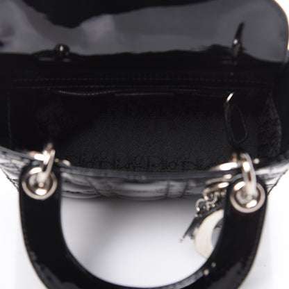 Christian Dior Patent Cannage Mini Lady Dior Black 5 of 9