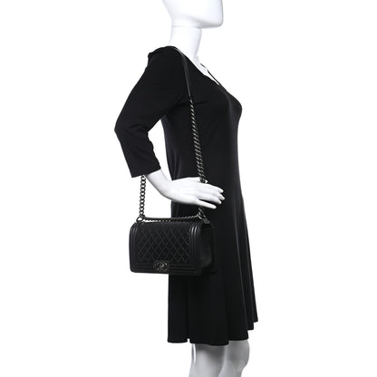 Chanel Lambskin Quilted Medium Boy Flap Black 3 of 20