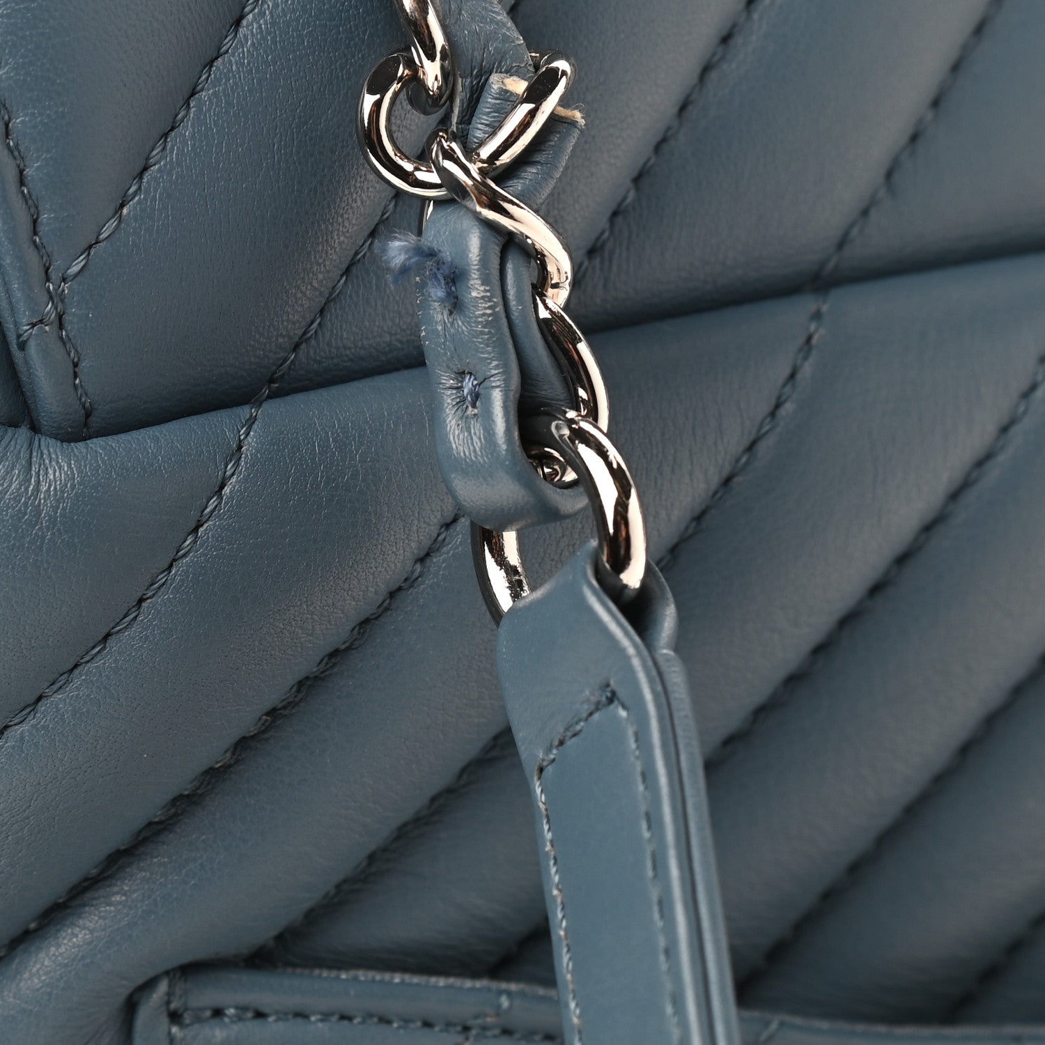 Chanel Calfskin Chevron Quilted Small Urban Spirit Backpack Light Blue 10 of 10