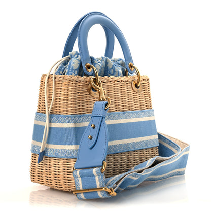 Christian Dior Wicker Oblique Medium Lady Dior Bag Cornflower Blue 3 of 13
