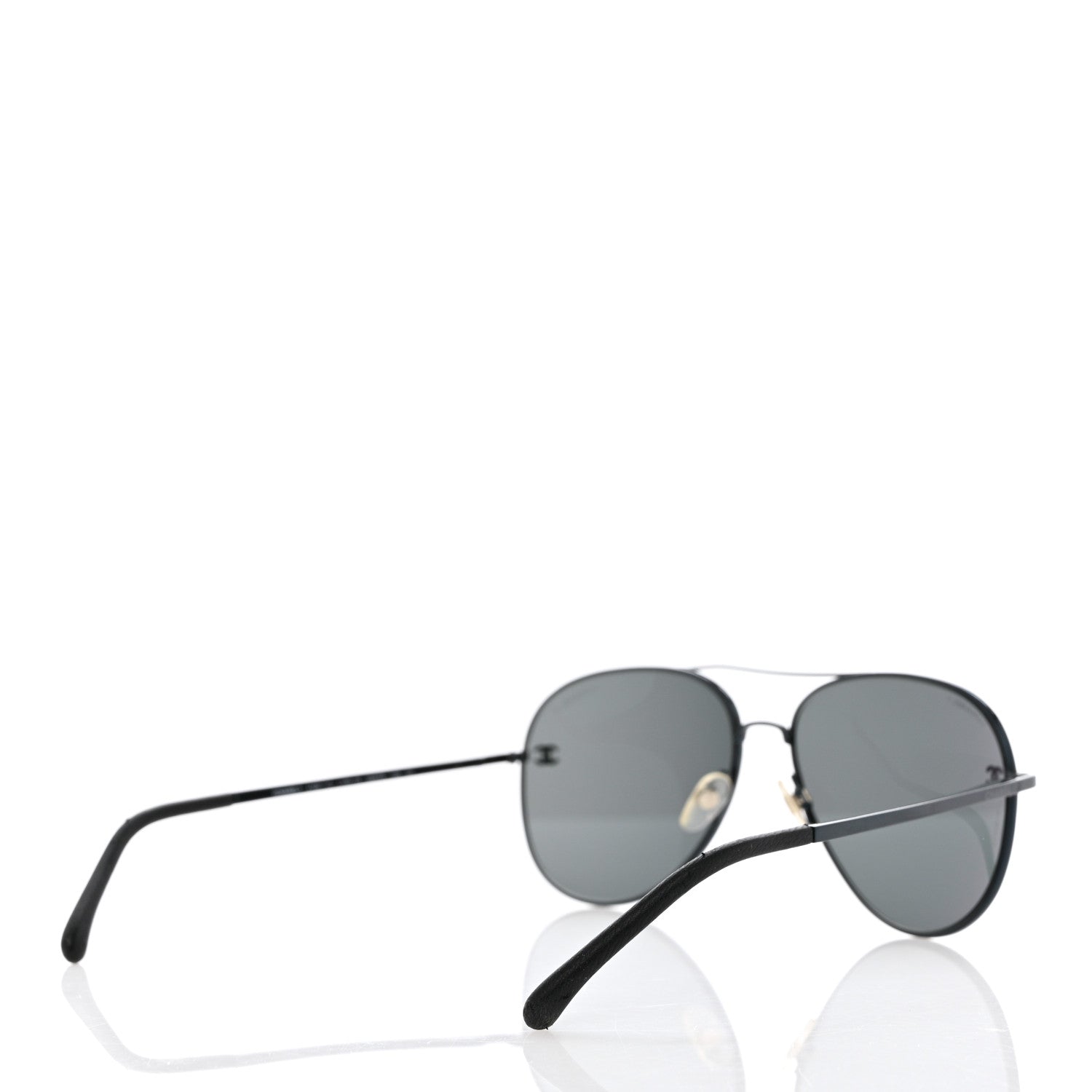 Chanel Metal Aviator CC Sunglasses 4189 T-Q Black 4 of 10
