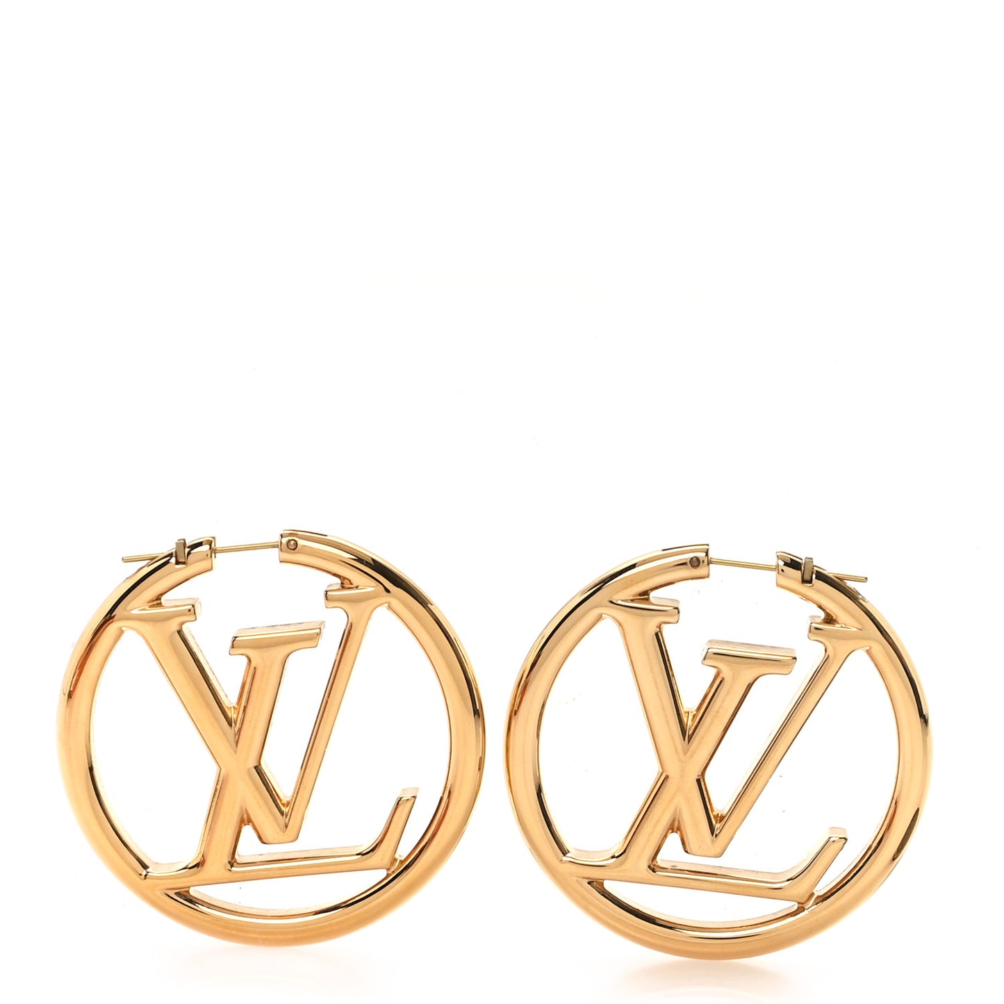 Metal Louise Hoop Earrings Gold