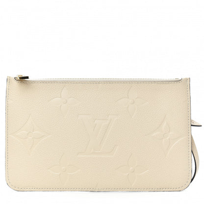 Louis Vuitton Empreinte Monogram Giant Neverfull MM Pochette Cream 1 of 6