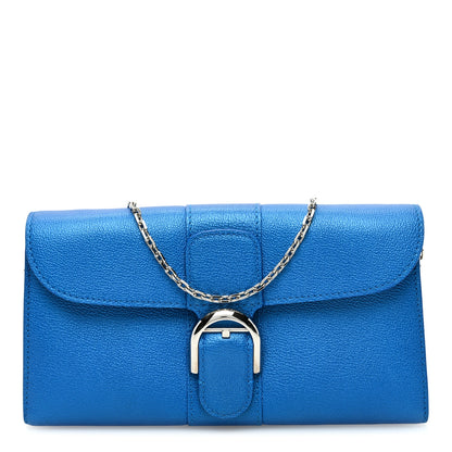 Delvaux Metallic Rodeo Calfskin Brillant Wallet On Chain Satin Electric 1 of 9