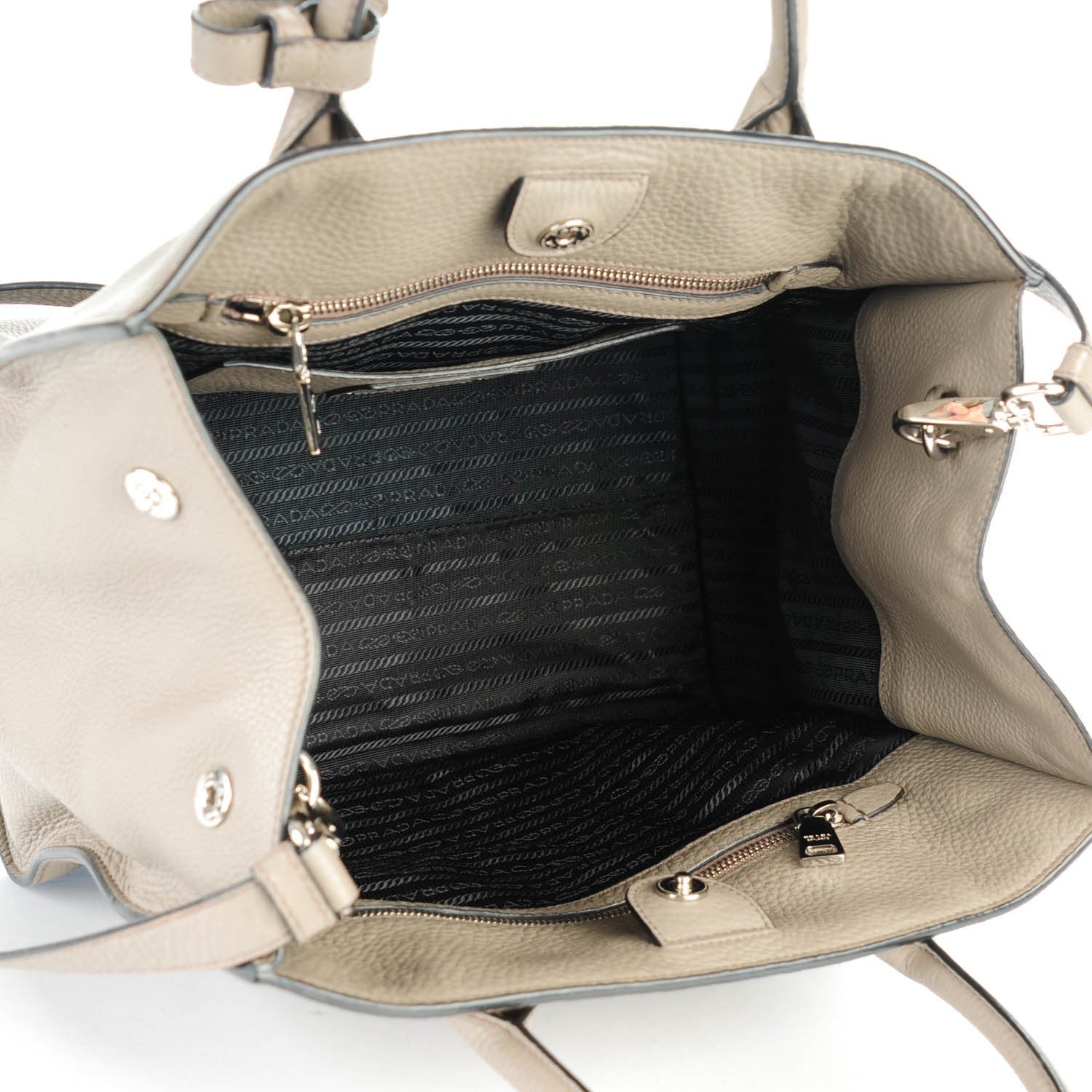 Prada Vitello Daino Tote Argilla 5 of 8
