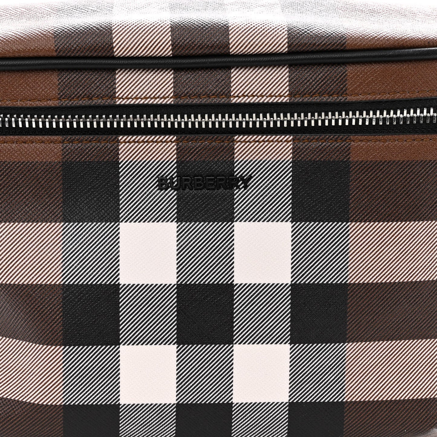 E-canvas Check Cason Bum Bag Dark Birch Brown