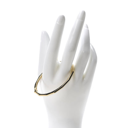 David Yurman 18K Yellow Gold 3mm Single Row Stax Faceted Bangle Bracelet 2 of 6