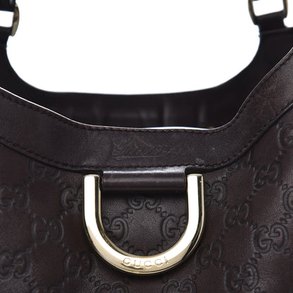 Gucci Guccissima Large D Gold Ring Shoulder Bag Chocolate 17 of 17