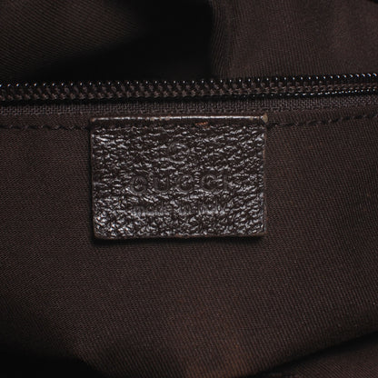 Gucci GG Monogram Medium Web Handle Double Pocket Tote Brown 6 of 7