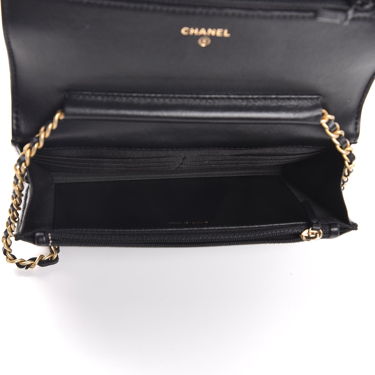 Lambskin Quilted Boy Wallet On Chain WOC Black