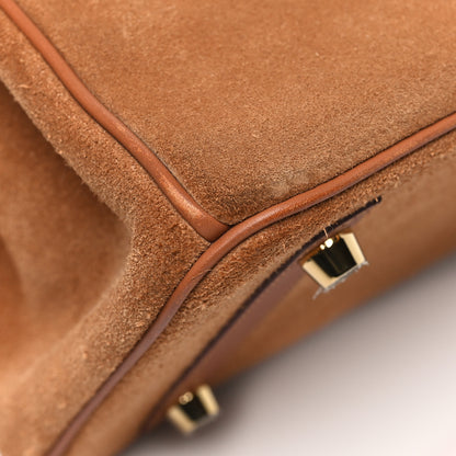 Hermes Veau Doblis Swift Grizzly Birkin 25 Gold 12 of 14