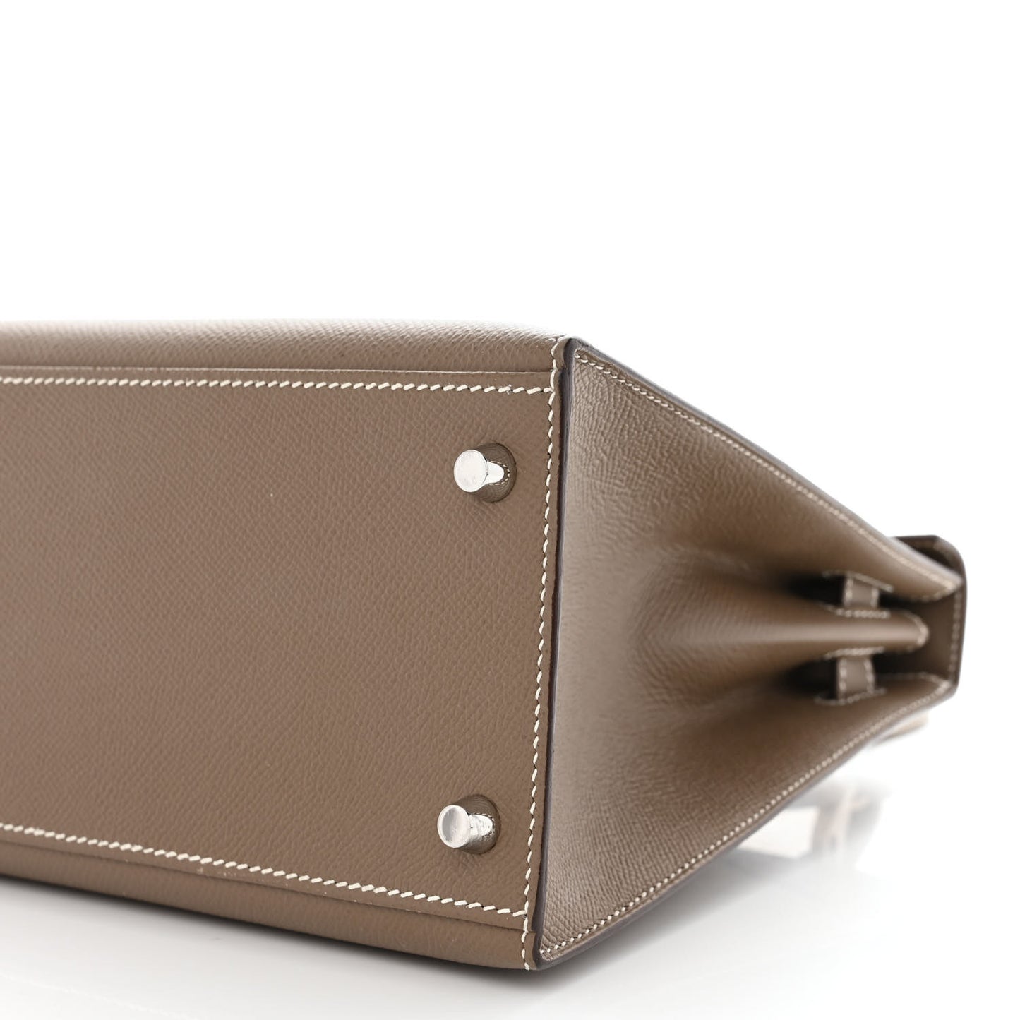 Epsom Horseshoe Kelly Sellier 28 Etoupe Bleu Electrique