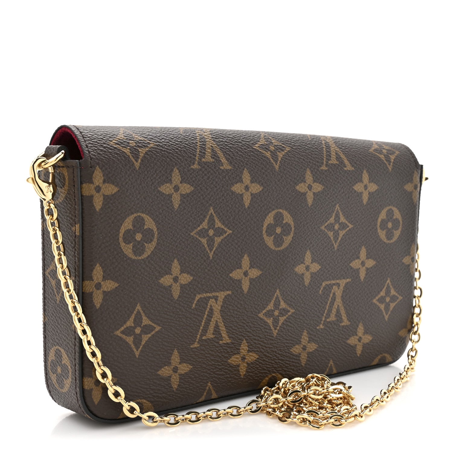 Louis Vuitton Monogram Pochette Felicie Chain Wallet Fuchsia 4 of 13
