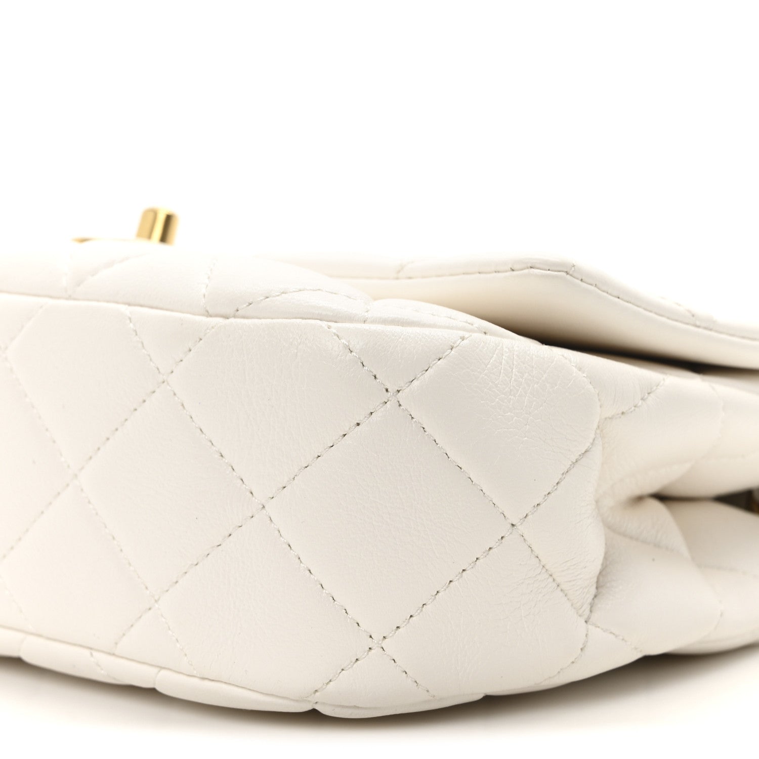 Chanel Lambskin Quilted Chanel Clip Flap White 10 of 10