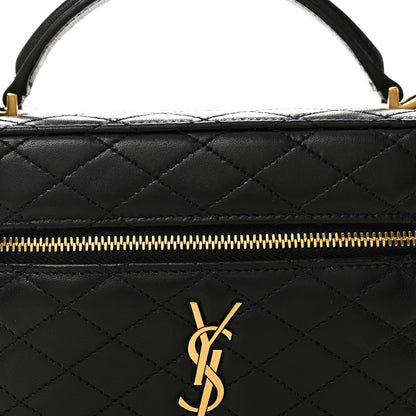 Saint Laurent Lambskin Quilted Mini Gaby Vanity Case Black 8 of 10