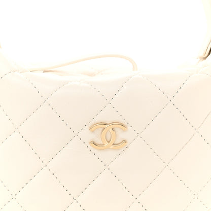 Chanel Lambskin Quilted Chain Around Pouch Hobo White 8 of 11