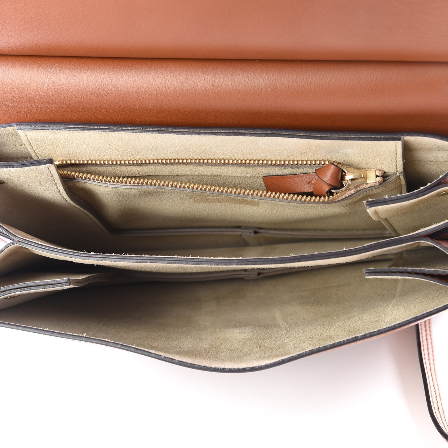 Suede Calfskin Medium Faye Shoulder Bag Tobacco
