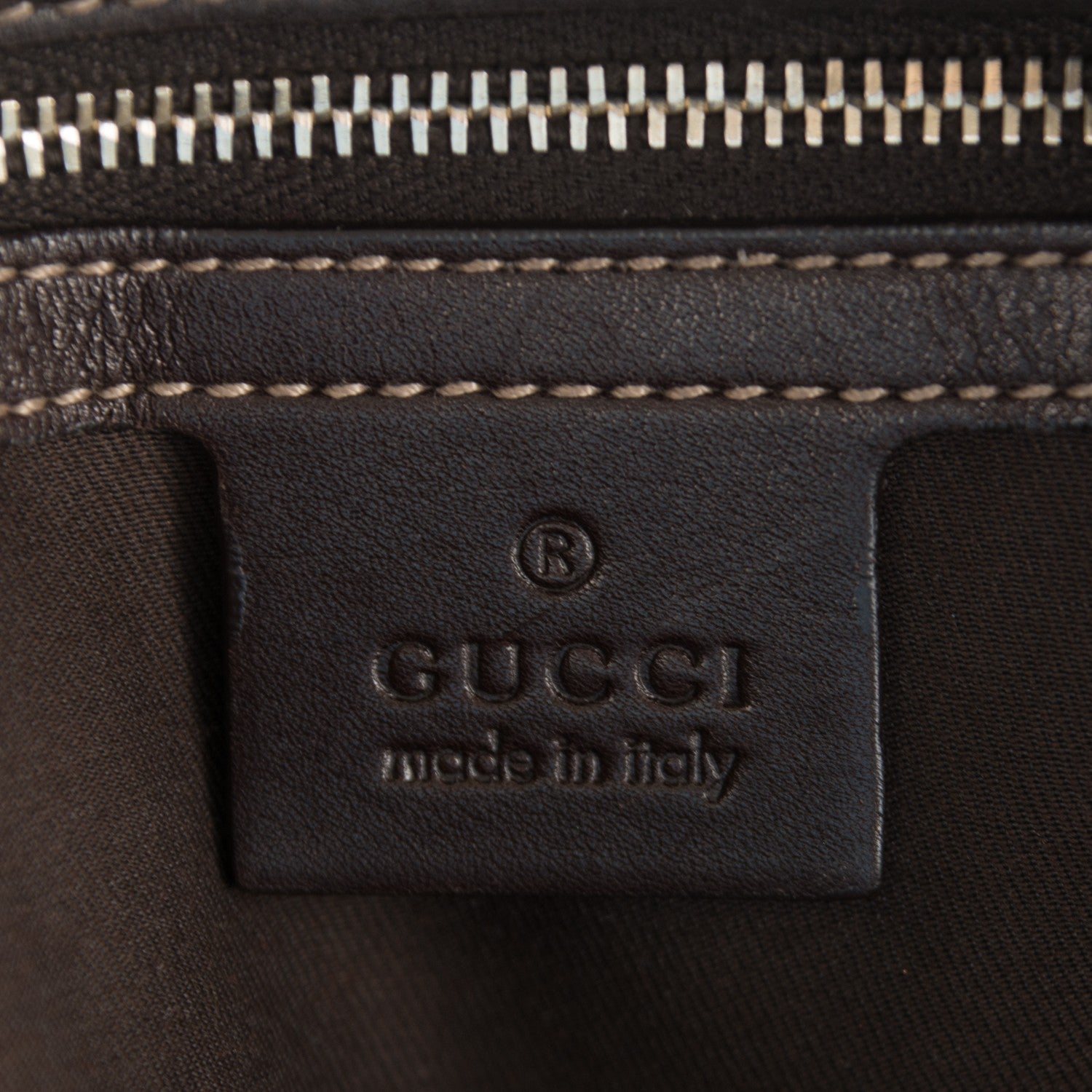 Gucci Monogram Peggy Braided Tote Dark Brown 6 of 7