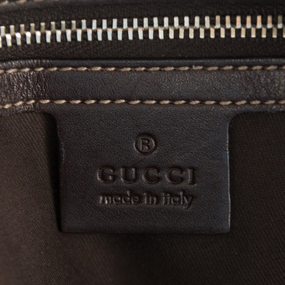 Gucci Monogram Peggy Braided Tote Dark Brown 6 of 7