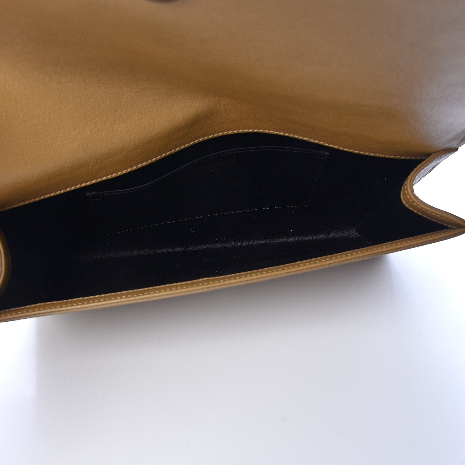 Saint Laurent Calfskin Monogram Large Belle De Jour Clutch Beige 5 of 7