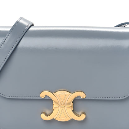 Celine Shiny Calfskin Teen Triomphe Pearl Blue 8 of 10
