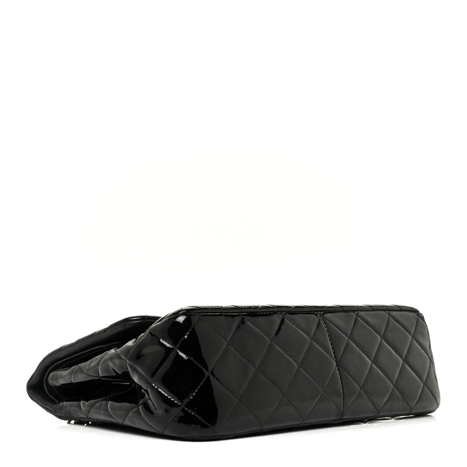 Chanel Patent Quilted Jumbo Double Flap Black 4 of 22