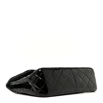 Chanel Patent Quilted Jumbo Double Flap Black 4 of 22