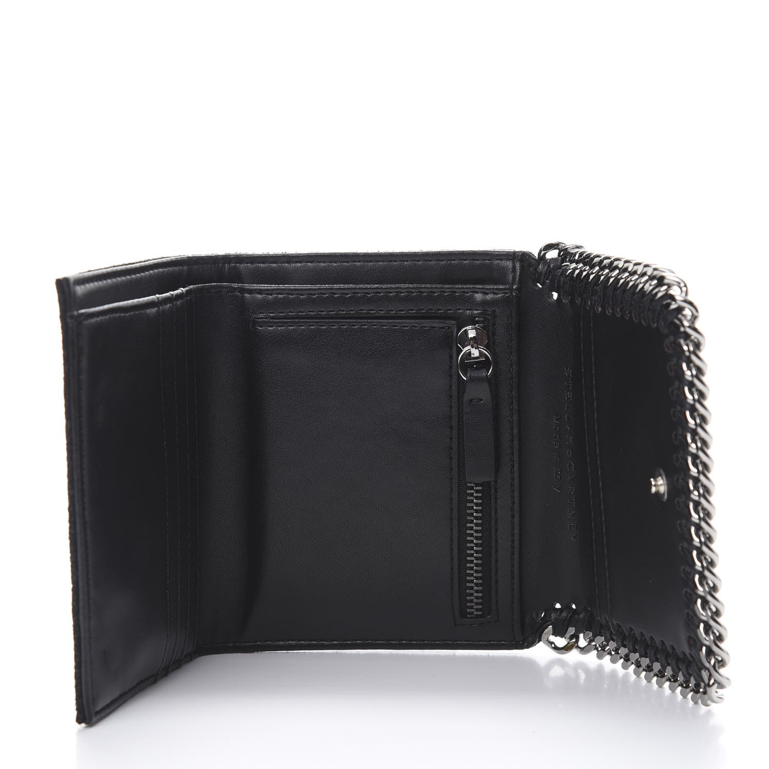 Stella McCartney Shaggy Deer Small Falabella Flap Wallet Black 5 of 8