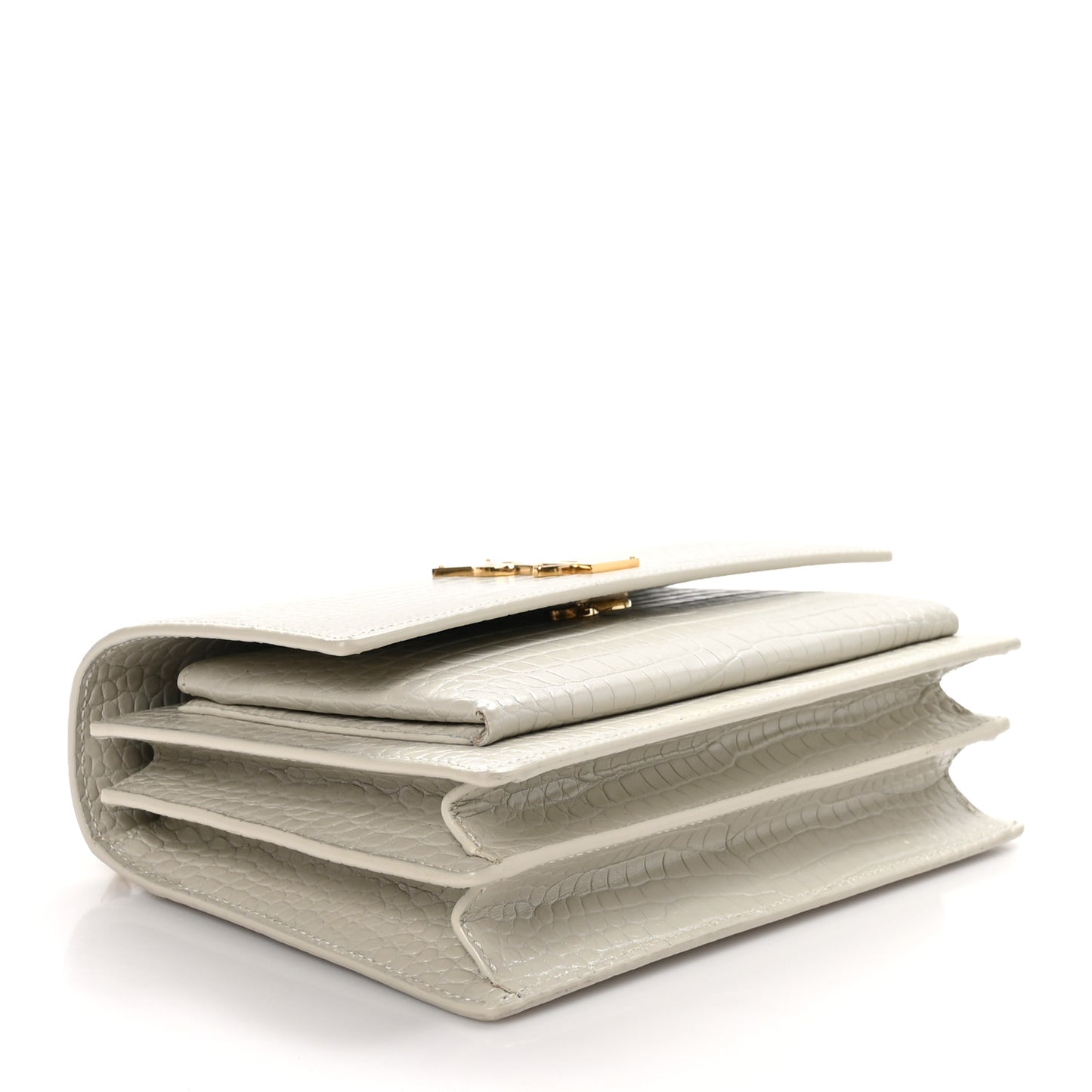 Calfskin Crocodile Embossed Medium Monogram Sunset Blanc Vintage