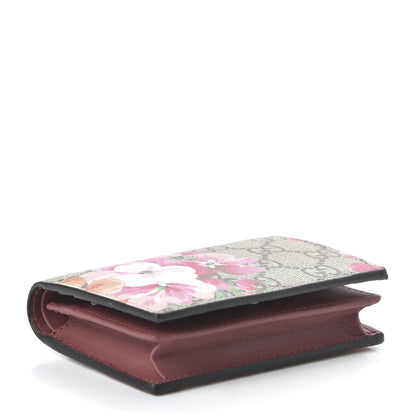 Gucci GG Supreme Monogram Blooms Card Case Beige Multicolor Dry Rose 4 of 10