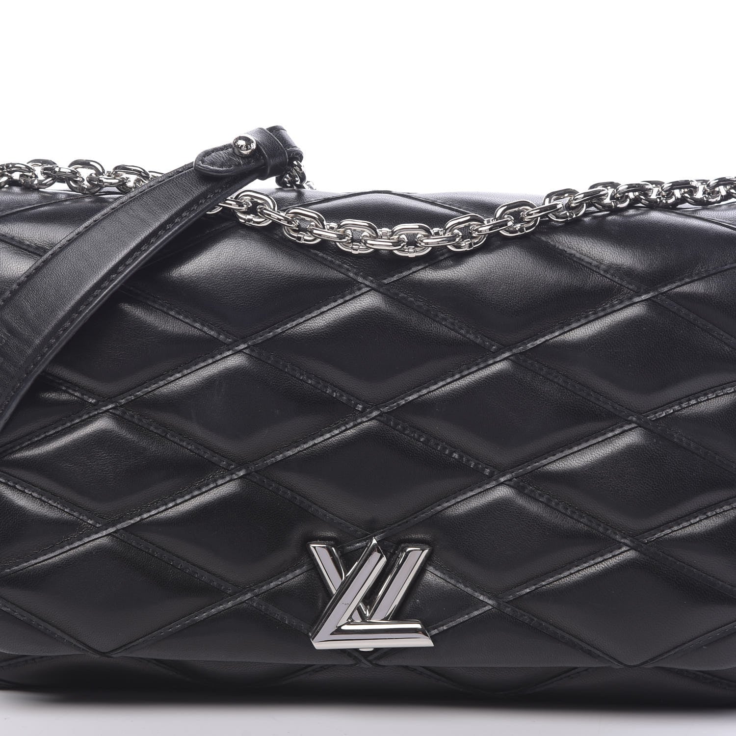 Louis Vuitton Lambskin Malletage GO-14 MM Black 11 of 12