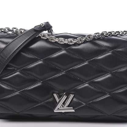 Louis Vuitton Lambskin Malletage GO-14 MM Black 11 of 12